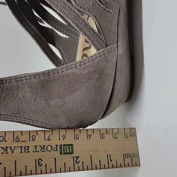 Sam Edelman Gladiator Style Tan Taupe Suede Leather Ankle Sandals 9.5 - Picture 9 of 15